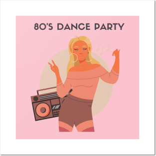 80's Dance Party Posters and Art